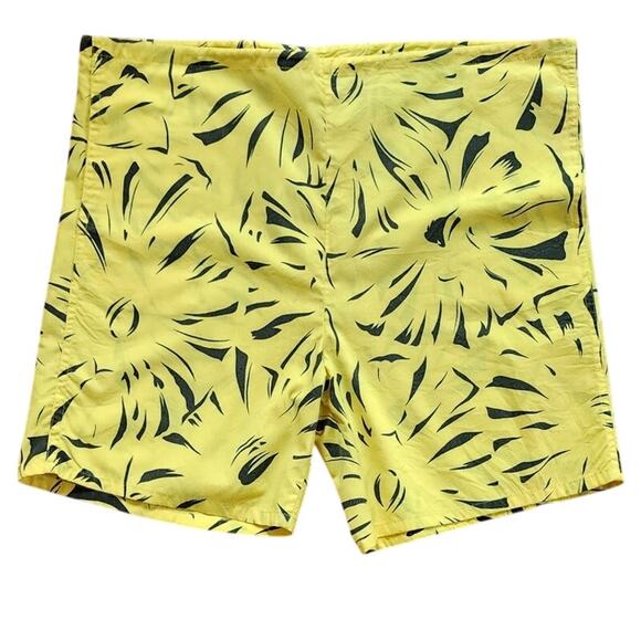 C'EST JOLI by Laura VintageYellow Animal Print drawstring Shorts Women's Med - Picture 2 of 9